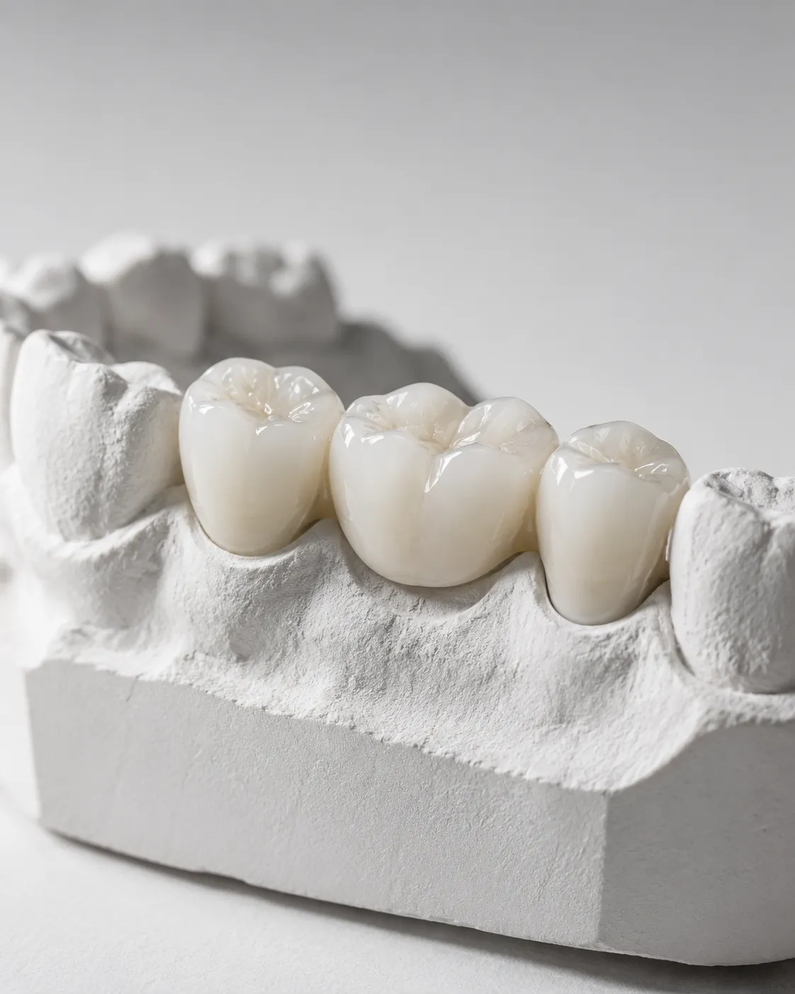 Prótesis fija: trabajo de prótesis dental del laboratorio